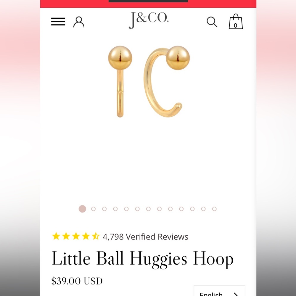 Pair of Huggies earrings